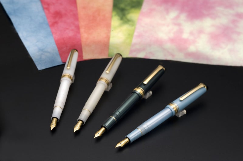 Sailor 11-1224-101 Fountain Pen, Four Seasons Weave, Snowmoon Sky Leaves, Spring Sky, Extra Fine - Image 2